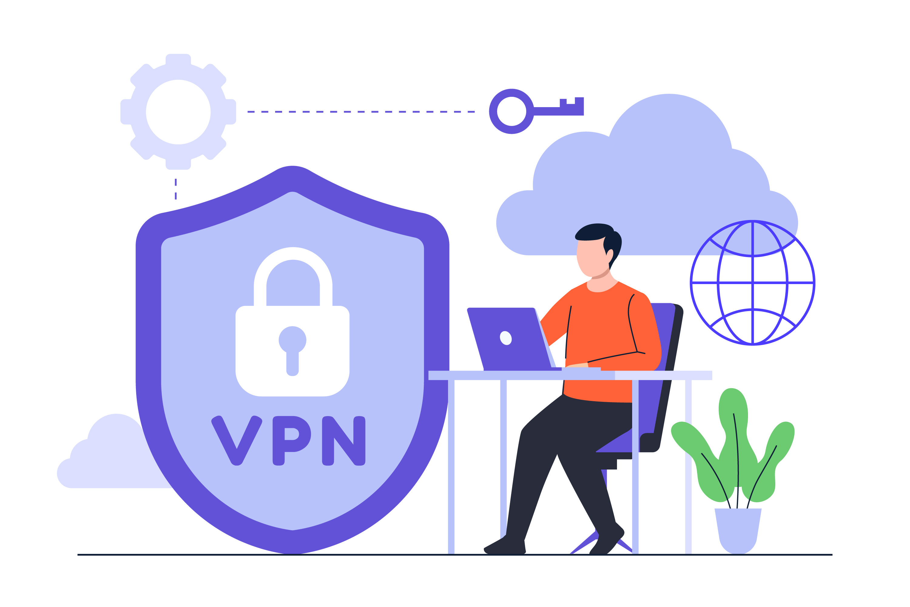 AtomVPN secure connection illustration