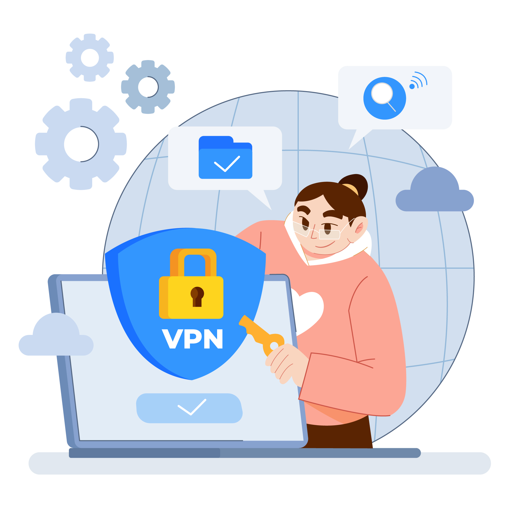 AtomVPN features illustration